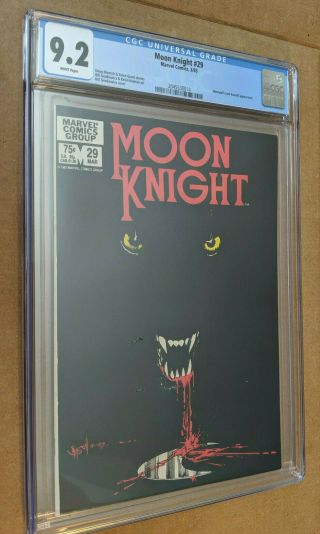 Moon Knight 29 1st Print Werewolf Appearance Sick Sienkiewicz Cover Cgc 9.  2 Nm -