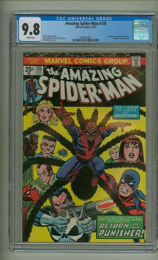 Spider - Man 135 (cgc 9.  8) White Pages; 2nd App.  Punisher; 1974 (c 24849)
