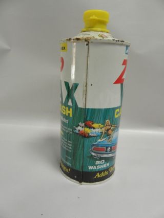 Vintage Turtle Wax Zip Wax Car Wash Can Empty (A2) 3