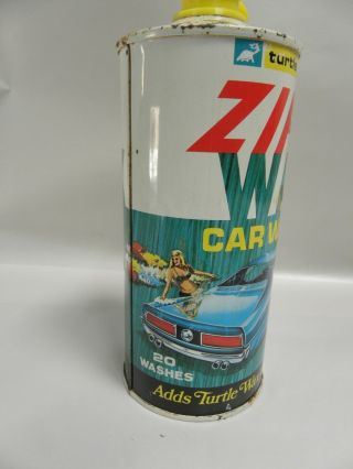 Vintage Turtle Wax Zip Wax Car Wash Can Empty (A2) 4