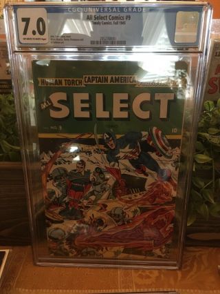 All Select Comics 9 Cgc 7.  0