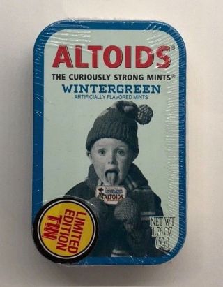 Altoids Wintergreen Limited Edition Tin Boy In Hat Collectors