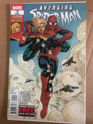 Avenging Spider - Man 9 1st Carol Danvers As Captain Marvel Hot $1