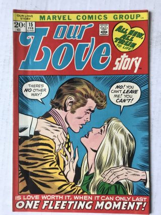 Our Love Story 15 February 1972 Vintage Romance Comic Rare