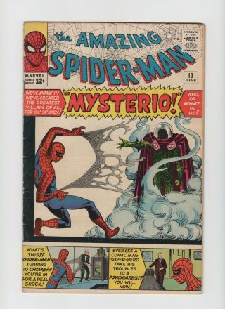 The Spider - Man 13 6.  5/7.  0 White Pages 1st App Of Mysterio
