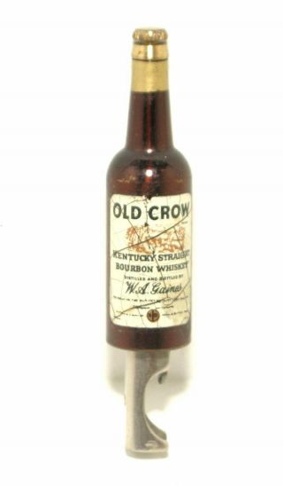 Vintage Old Crow Retractable Beer Bottle Opener
