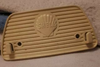 Rare Vintage " Shell Oil Co.  Plastic Wall Sign " Map Holder (?) With Shell Logo