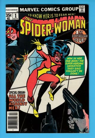 Spider - Woman 1 Vfnm (8.  5/9.  0) 1st Own Title_origin_mask Added_high Grade_cents