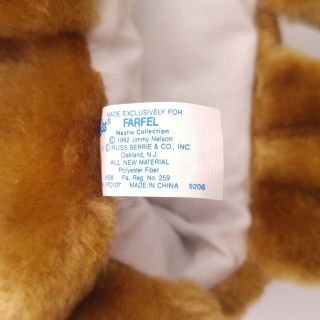 Nestle and Farfel Plush Hand Puppet Dog - Russ Berrie 1992 w/ Tags 6