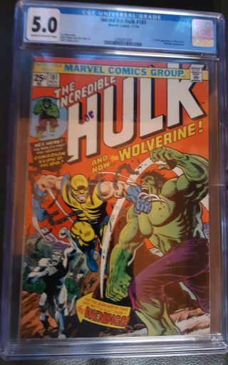 The Incredible Hulk 181 (nov 1974,  Marvel) Cgc Graded 5.  0