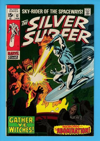 Silver Surfer 12 Vfn - (7.  5) Glossy Higher Grade - Cents - 1970 - Movie Soon