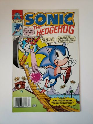 Sonic The Hedgehog 0 Archie Adventure Series 1993 Mini - Series Comic.  Vf,