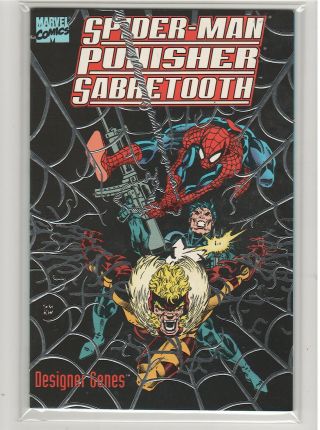 Spiderman Punisher Sabretooh: Designer Genes 1 One Shot Tpb 9.  6