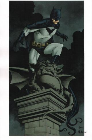 Mike Mckone Signed Dc Comics Hero Art Print Batman The Dark Knight