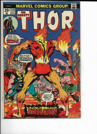 The Mighty Thor 225 July 1974 Marvel Comics 1st Appearance Of Firelord