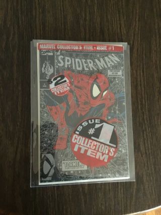 Spider - Man 1 Collectors Item Silver Issue Polybagged 9.  6 Nm,