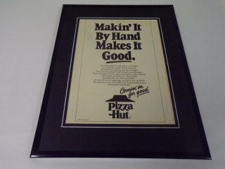 1979 Pizza Hut Framed 11x14 Vintage Advertisement