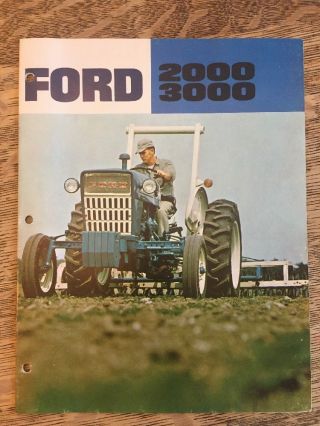 Vintage Ford Farm Tractors Brochure 2000 3000 Dealer Advertising
