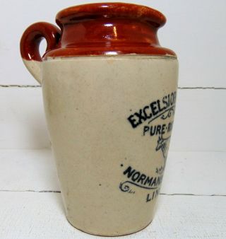 Cow Pictorial Pure Rich Cream Jug / Pot - Excelsior Dairy Normanby Lincoln c1905 2
