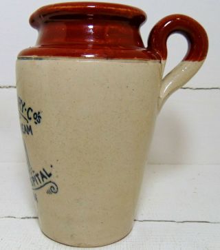 Cow Pictorial Pure Rich Cream Jug / Pot - Excelsior Dairy Normanby Lincoln c1905 3
