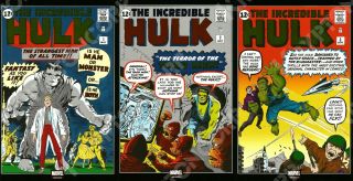 Marvel Mexico Incredible Hulk 1 - 3 1st Appearance Of The Hulk Foil Reprint
