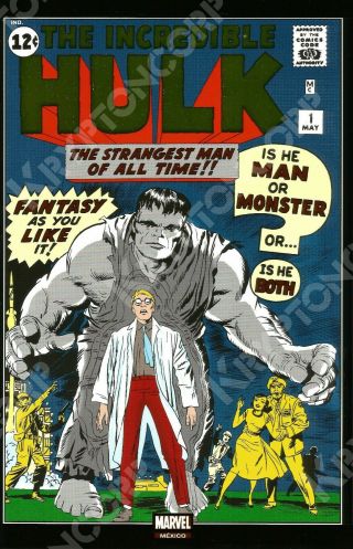 MARVEL Mexico INCREDIBLE HULK 1 - 3 1ST APPEARANCE OF THE HULK FOIL Reprint 2