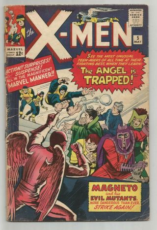X - Men 5 1964 3rd Appearance Magneto,  2nd Scarlet Witch,  Quicksilver