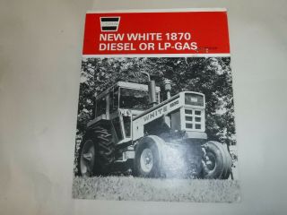 White 1870 Diesel Lp - Gas Tractor Color Sales Brochure 1973 Very Good