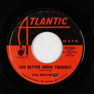 Northern/deep Soul 45 - Soul Brothers Six - Check Yourself - Atlantic - Mp3