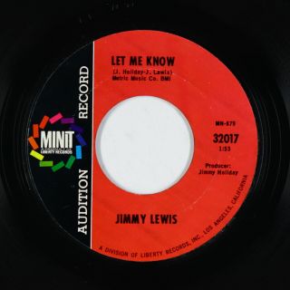 Northern/deep Soul 45 - Jimmy Lewis - Let Me Know - Minit - Mp3
