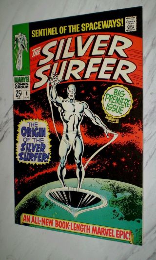 Silver Surfer 1 Vf 8.  0 Ow Pages 1968 Marvel Silver Surfer Origin Issue