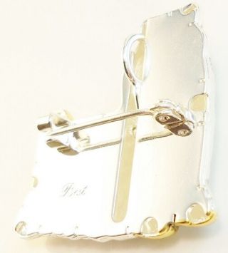 cute West Highland Two Tone Pin - Brooch - Pendant Gold and Silver Plated 2