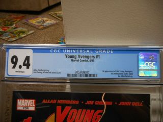 Young Avengers 1 cgc 9.  4 Marvel 2005 1st appearance of Kate Bishop NM WHITE 3