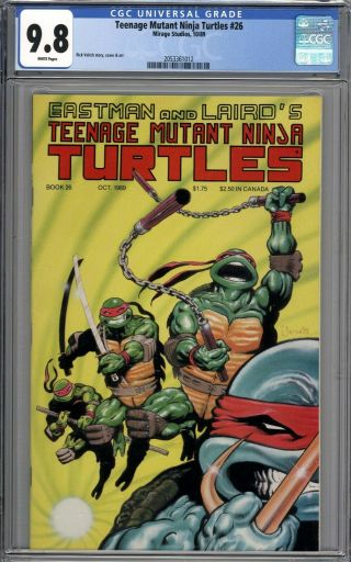 Teenage Mutant Ninja Turtles 26 Cgc 9.  8 Nm/mt White Pages