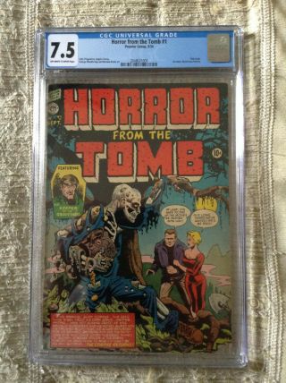 Horror From The Tomb 1 Cgc 7.  5 Pre - Code Horror Golden Age 1954 Rare