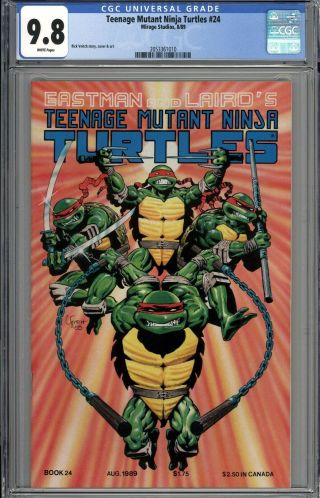 Teenage Mutant Ninja Turtles 24 Cgc 9.  8 Nm/mt White Pages