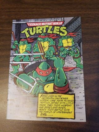 Teenage Mutant Ninja Turtles Street Collectors Edition 1 1988 Mini Comic -