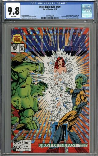 Incredible Hulk 400 Perfect Cgc 9.  8 Nm/mt Holo - Grafx Cover White Pages