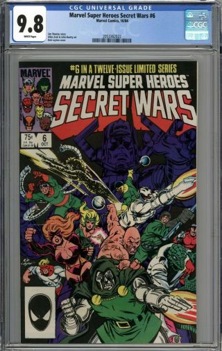 Marvel Heroes Secret Wars 6 Cgc 9.  8 Nm/mt White Pages