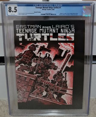 Teenage Mutant Ninja Turtles 1 (1984) Cgc 8.  5 - 1st Tmnt 2nd Print Key