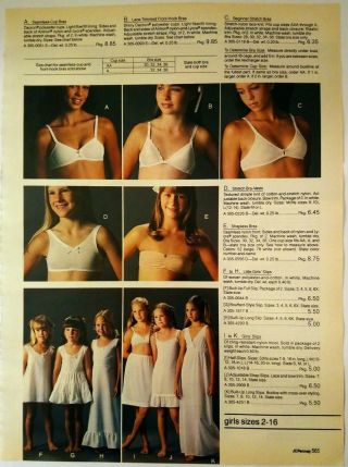 1985 Vintage PAPER PRINT AD fashion rhumba panties dress strapless cup bra slips 2