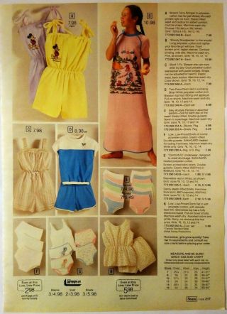 1981 Vintage PAPER PRINT AD fashion jackets Mickey Terry romper bikini briefs 2