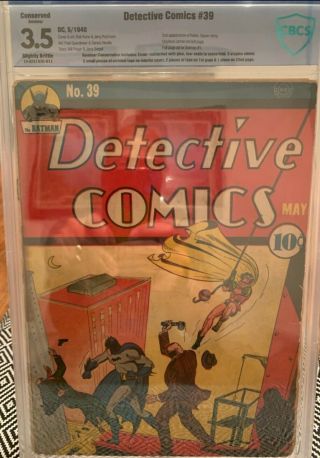 Detective Comics 39 CBCS 3.  5 DC 1940 2nd Robin Scarce BATMAN 1 PREVIEW ONLY 60 4