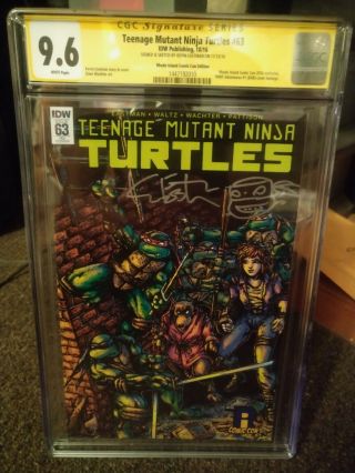 Cgc 9.  6 Signature Series Teenage Mutant Ninja Turtles 63 Ri Con Variant Signed