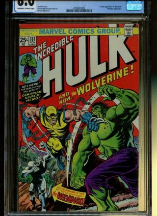 Incredible Hulk 181 CGC 8.  0 | Marvel 1974 | 1st Full Wolverine.  Wendigo App. 2