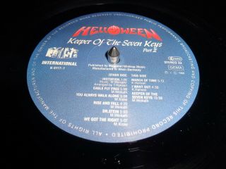 Helloween ‎– Keeper Of The Seven Keys Part II.  org,  1988.  Noise.  rare 8