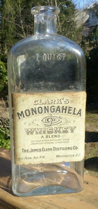 Monongahela Whiskey By The James Clark Distilling Co.  Bottle