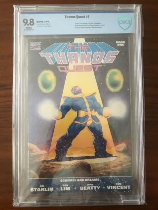 Thanos Quest 1 Cbcs 9.  8 Nm/mt 1st Print 1990 White Pages Not Cgc