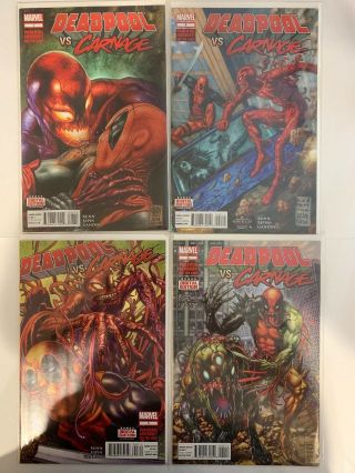 Deadpool Vs.  Carnage 1 - 4,  1st Print,  Bagged,  Boarded
