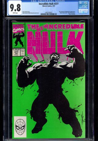 Incredible Hulk 377 Cgc 9.  8 Wp 1st Professor Hulk